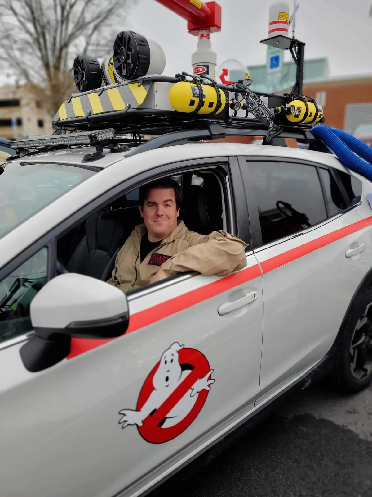 Ghostbusters car on display