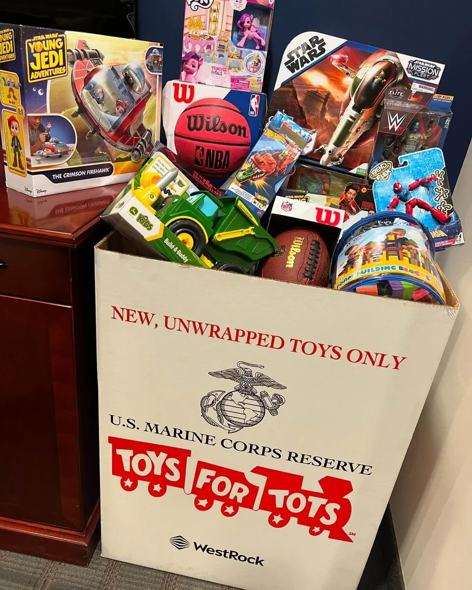 Ghostbusters Virginia members supporting a Toys for Tots donation drive